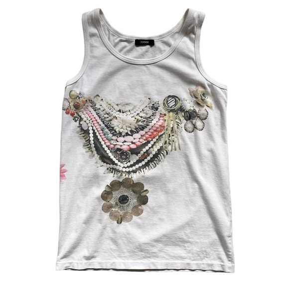 ZUCCA Trompe-l'Εil tank top π - Picture 1 of 3